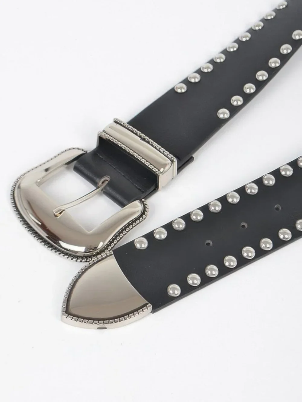 Studded Double Buckle Belt